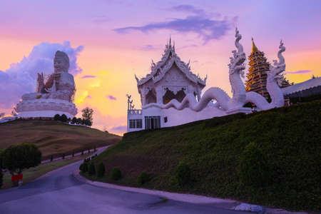 Huai Pla Kung Temple is a temple with Thai-Chinese buildings, Chiang Rai, Thailand.の写真素材