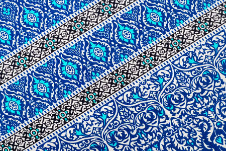The Batik sarong pattern background in Thailand, traditional batik sarong in Asian.