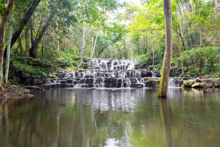 Amazing beautiful Sam Lan waterfalls, Khao Sam Lan National Park at Saraburi province Thailand