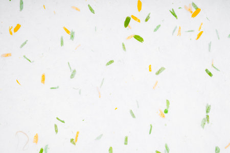 Handmade mulberry paper recycled made from flower and leaf.の写真素材