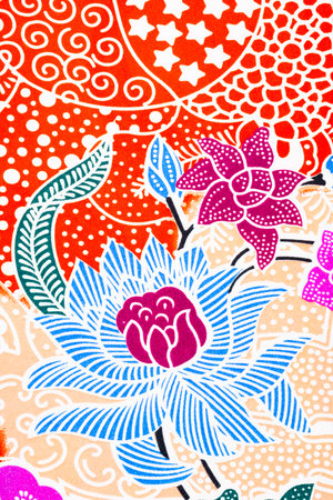 vintage pattern in indian batik style