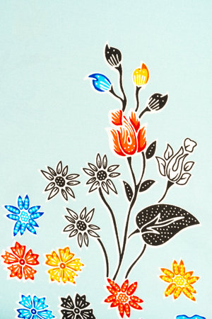 vintage pattern in indian batik style