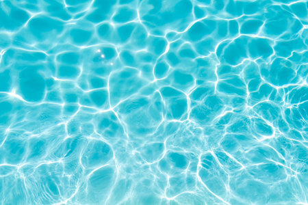 Water in swimming pool rippled water detail, Abstract as background.