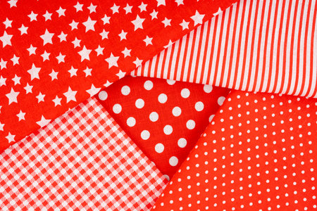 Red color firebrick gingham patterns texture background.