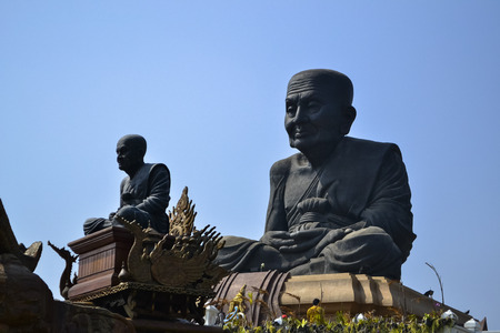Luang Pu great-grandparents Wat Huay Mong kolの写真素材