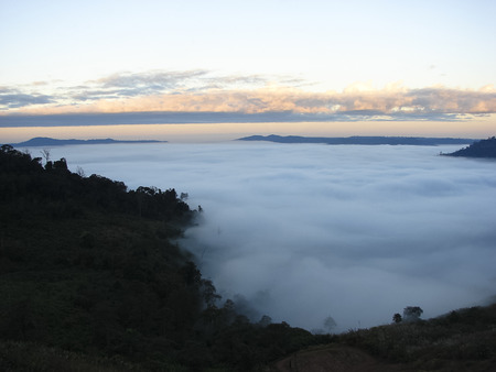 The sea fog at Khao Chamao District of Phetchabun province の写真素材