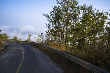 The Way Talamok-Phutok Road to Sea fog Loei Thailandの写真素材