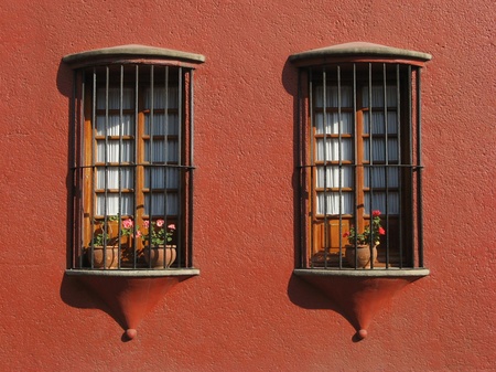 twin windowsの写真素材