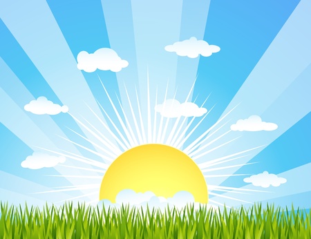 Vector Illustration of Nature Background のイラスト素材