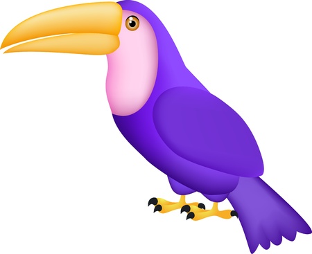 vector illustration of Toucan Bird Cartoonのイラスト素材