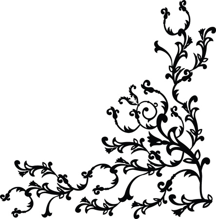 Vector illustration of floral design elementのイラスト素材