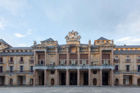 La Laboral, Theater facade at Labor University, public City of Culture in Gijon, Asturias, Spain.のeditorial素材