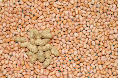 monkey nut-Close up view of peanut or groundnut. Peanut pellets on the whole background.