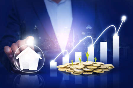 Hands protecting business and security investment as real estate investment,property funds, finance...