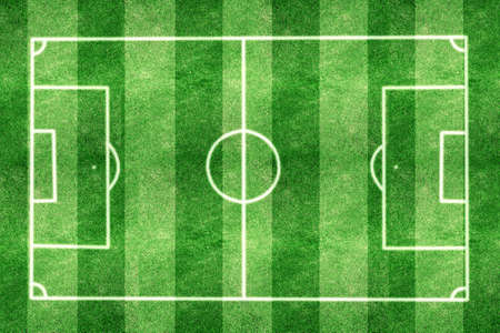 Standard sized football field that makes it beautiful and soccer.の写真素材