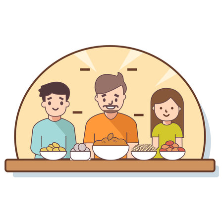 Young woman and a young man sitting at a coffee table isolated on white backgroundのイラスト素材