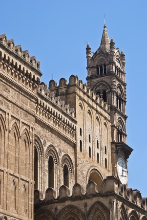 Detail of the cathedral of Palermo  Sicily-Italyの写真素材