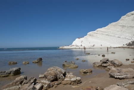 Stair of the Turkish beach.Agrigento-Sicily-Italyのeditorial素材