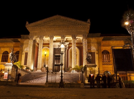 The Teatro Massimo Vittorio Emanuele is an opera house and opera company located on the Piazza Verdi in Palermo, Sicily. It was dedicated to King Victor Emanuel II. It is the biggest in Italy, and one of the largest of Europe,renowned for its perfect acouのeditorial素材