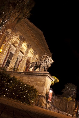 The Teatro Massimo Vittorio Emanuele is an opera house and opera company located on the Piazza Verdi in Palermo, Sicily. It was dedicated to King Victor Emanuel II. It is the biggest in Italy, and one of the largest of Europe,renowned for its perfect acouのeditorial素材