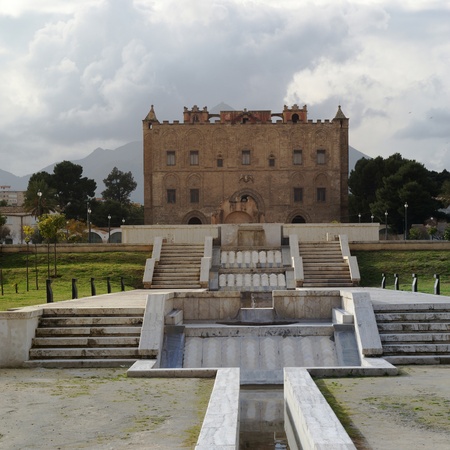 Zisa Castle. Palermo- Sicily- Italyのeditorial素材