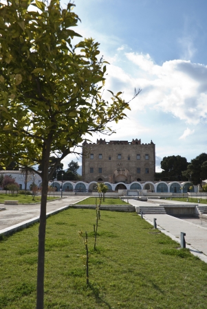 Zisa Castle. Palermo- Sicily- Italyのeditorial素材