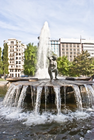 Fountain in Plaza dの写真素材