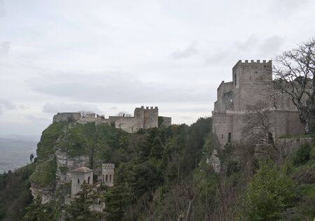 Venus Castle at Erice, Sicily, Italyのeditorial素材