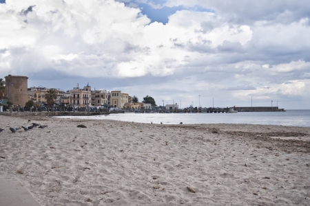 The famous beach of Mondello in Palermo, Sicilyの写真素材
