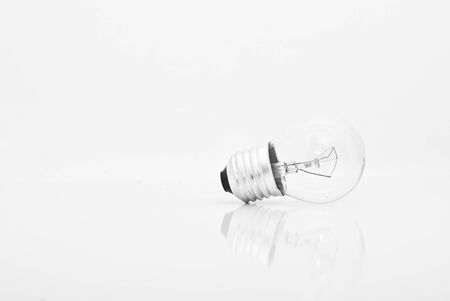 one bulb lamp isolated on a white backgroundの写真素材