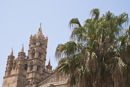 Palermo cathedral, Sicily island in Italy. Famous church.の写真素材