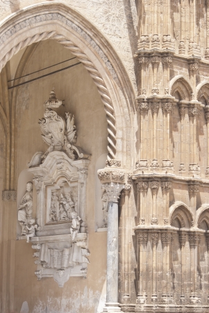 Detail of Palermo cathedral. Sicily, Italyの写真素材