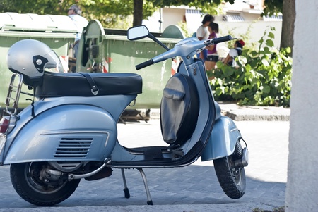 old italian scooter. vintage motorcycle の写真素材