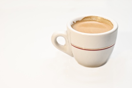 italian coffee cup isolate on white backgroundの写真素材