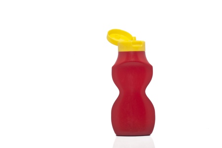Bottle ketchup isolated on white background. concept of dietの写真素材
