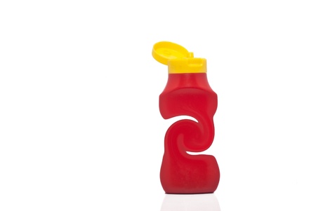 Bottle ketchup isolated on white background. concept of dietの写真素材