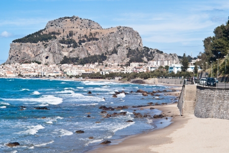 Beautiful View of Cefalu Town In Sicilyの写真素材
