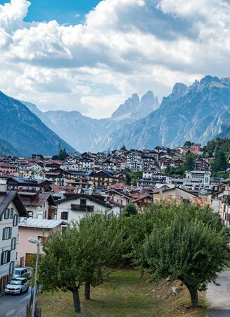 Auronzo mountain Dolomites in the north east of Italyの写真素材