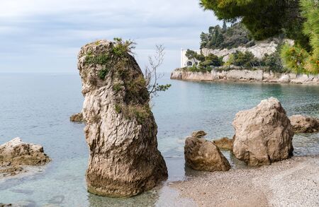 Miramare castle near Trieste, northeastern Italy, Europeの写真素材