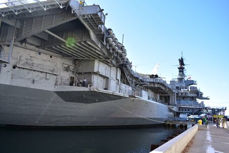 San Diego, California - USA - Dec 04,2016 - USS Midway Museumのeditorial素材