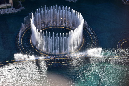 Las Vegas, Nevada - USA - June 05,2017 - Bellagio Fountain, Paris, the Strip, Vegasのeditorial素材