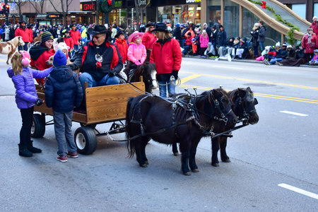 Chicago, Illinois, USA: November 23,2017: Thanksgiving Day in Chicago