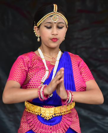 Bloomington, Illinois- USA - Jun 24,2018 - Bharatanatyam Classical Dance performance at Chariot Festivalのeditorial素材