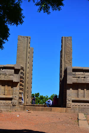 Chennai, Tamilnadu - India - September 09, 2018: Raya Gopuram in Mahabalipuramのeditorial素材