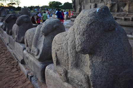 Chennai, Tamilnadu - India - September 09, 2018: Seashore Temple in Mahabalipuramのeditorial素材