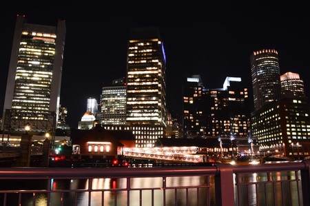 Boston, Massachusetts, USA - October 4, 2015: Downtown Boston Skylineのeditorial素材