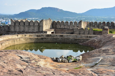 Namakkal, Tamilnadu - India - October 17, 2018: Namakkal Fort Side viewのeditorial素材