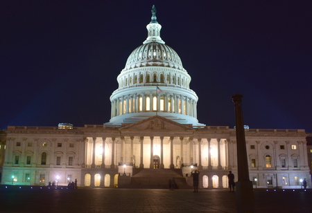 Washington, D.C, USA - July 2, 2017: United States Capitol Building at Nightのeditorial素材