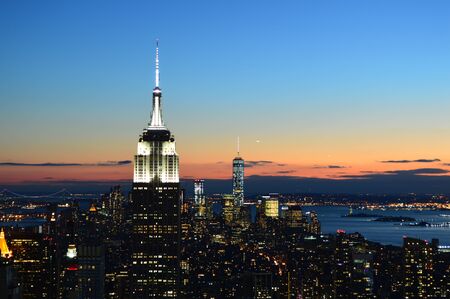 New York City, USA , December 14, 2014: New York City and the Empire State Building view from...