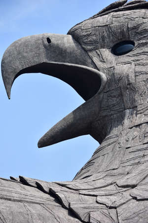 Kollam, Kerala, India - March 2, 2019 : Panoramic view of the Jatayu sculptureのeditorial素材